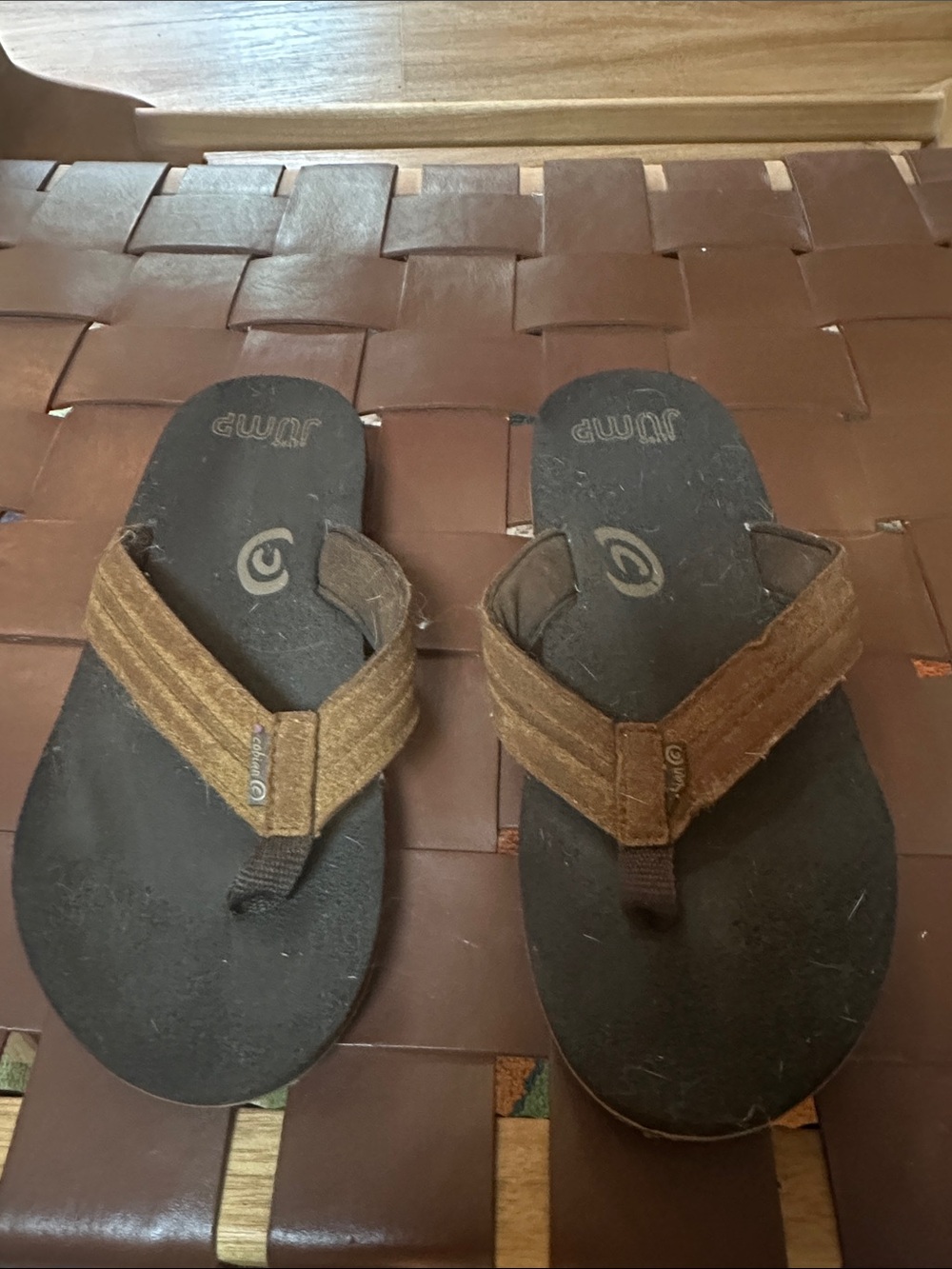 Cobian Brown and Black women’s Flip Flops